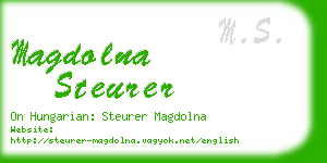 magdolna steurer business card